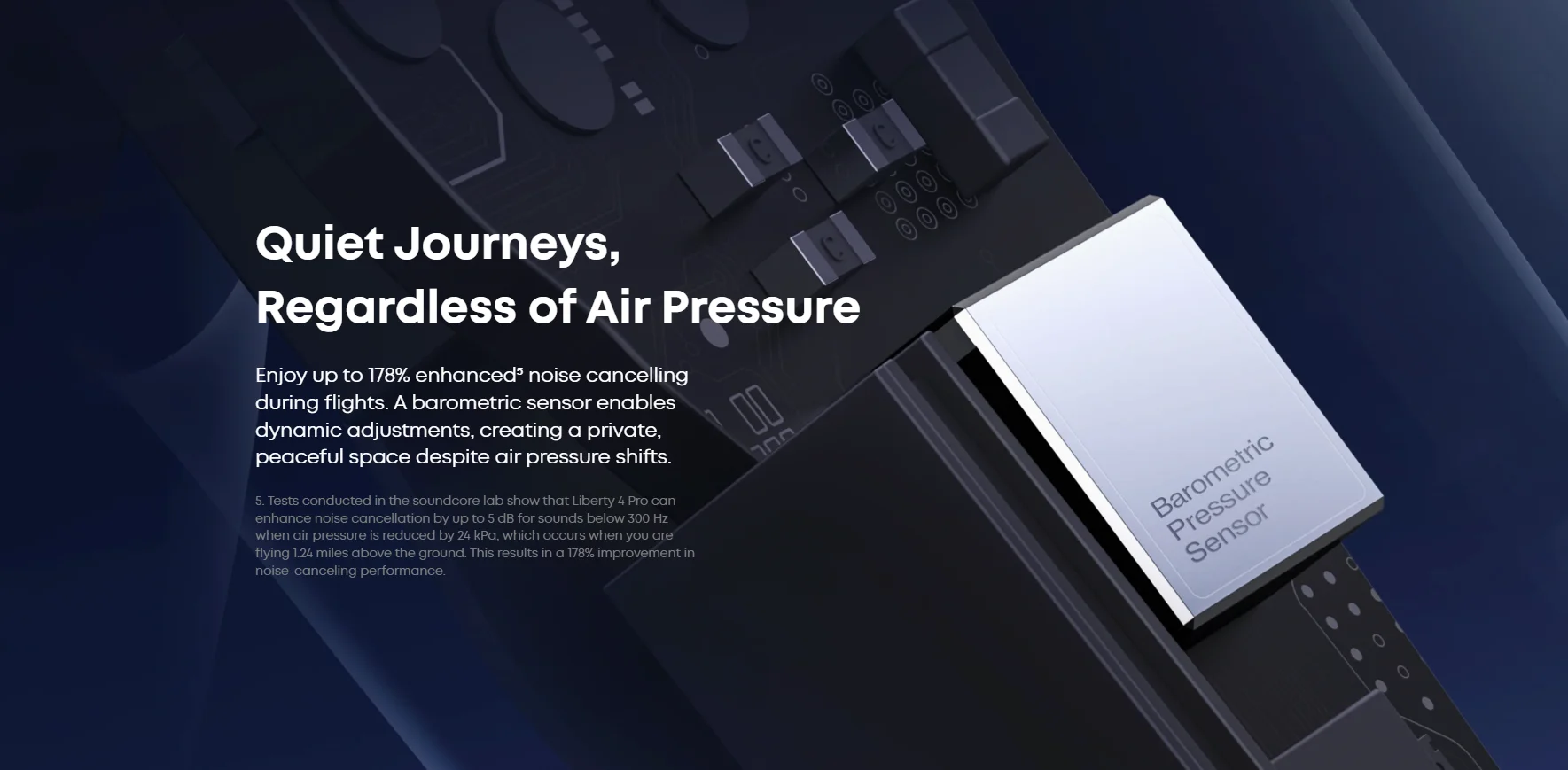 سماعات أذن Anker Soundcore Liberty 4 Pro لاسلكية، إلغاء ضوضاء متكيف بـ7 مستشعرات، شحن أسرع 2×، صوت Hi-Fi ومكالمات بالذكاء الاصطناعي مع 6 ميكروفونات - أزرق - Thumbnail 13
