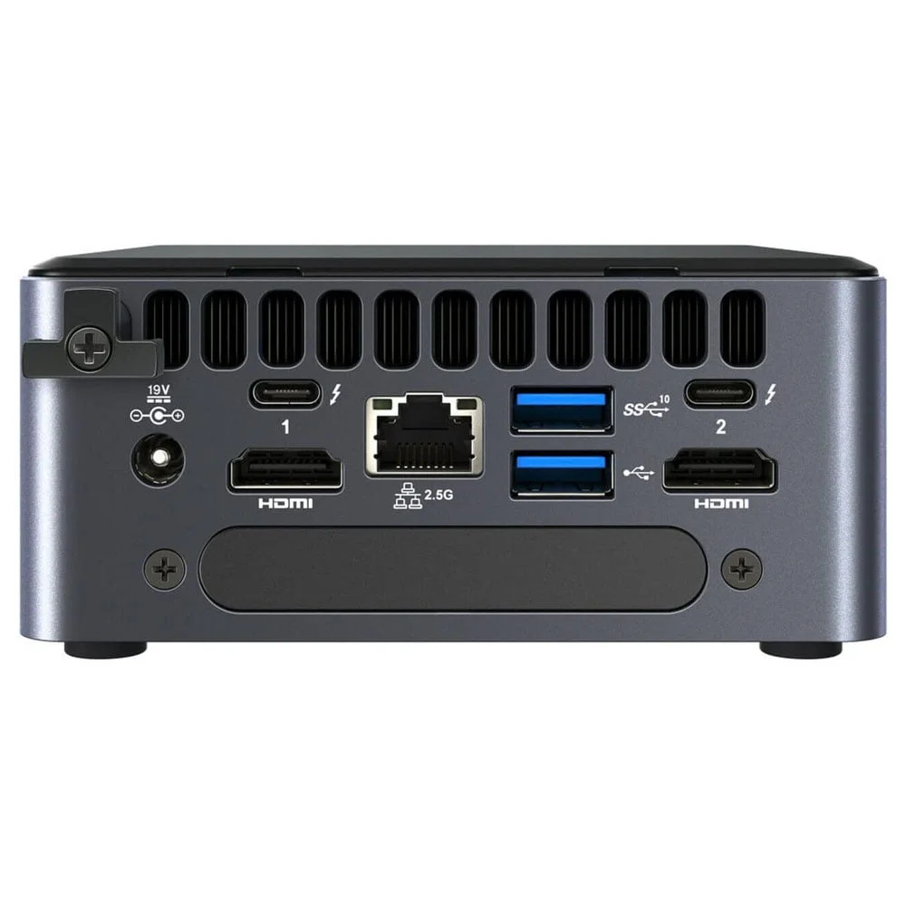 كمبيوتر مصغر Intel NUC 11 Pro Kit NUC11TNHi5 بمعالج i5-1135G7، يدعم رام DDR4 حتى 64GB وتخزين SSD أو NVMe، جرافيكس Iris Xe، نظام DOS – BNUC11TNHi50000 - Thumbnail 2