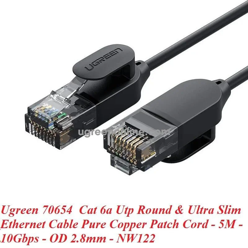 Ugreen Cat 6A Pure Copper Ethernet Cable 5m OD 2.8mm - Thumbnail 4