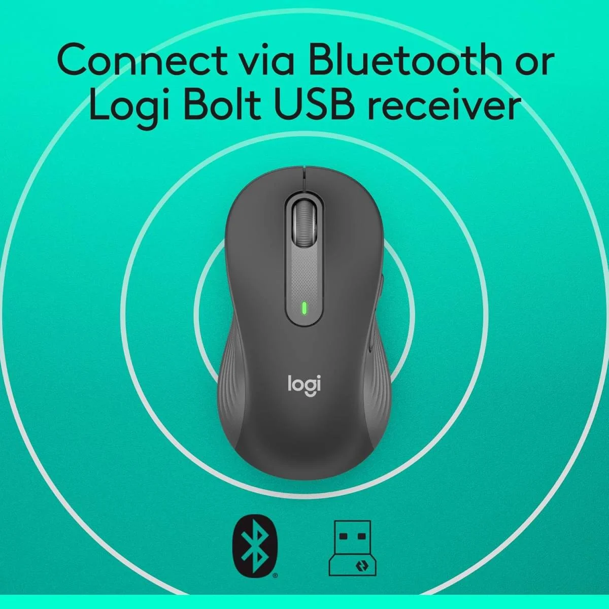 Logitech Signature M650 L Left-Handed Wireless Mouse, Large, Graphite, 2-Year Battery - Thumbnail 11