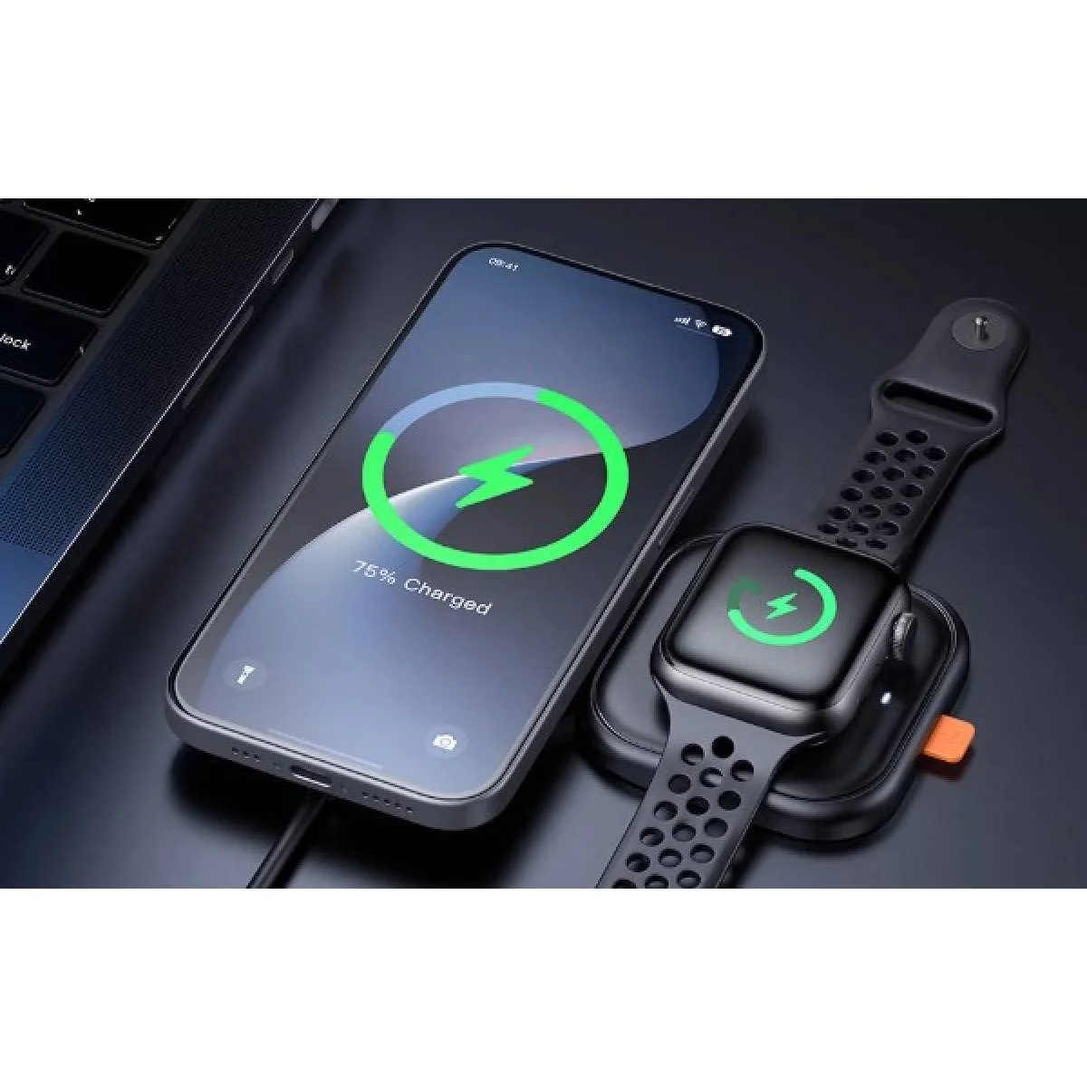 Mcdodo CH-2160 15W 2-in-1 Wireless Charging Station for iPhone - Thumbnail 4