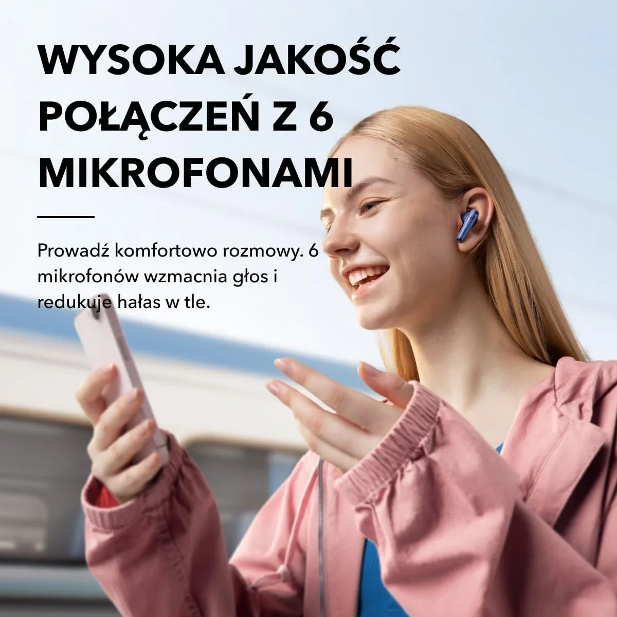 Anker Soundcore Liberty 4 NC Wireless Noise Cancelling Earbuds, Navy Blue - Thumbnail 5