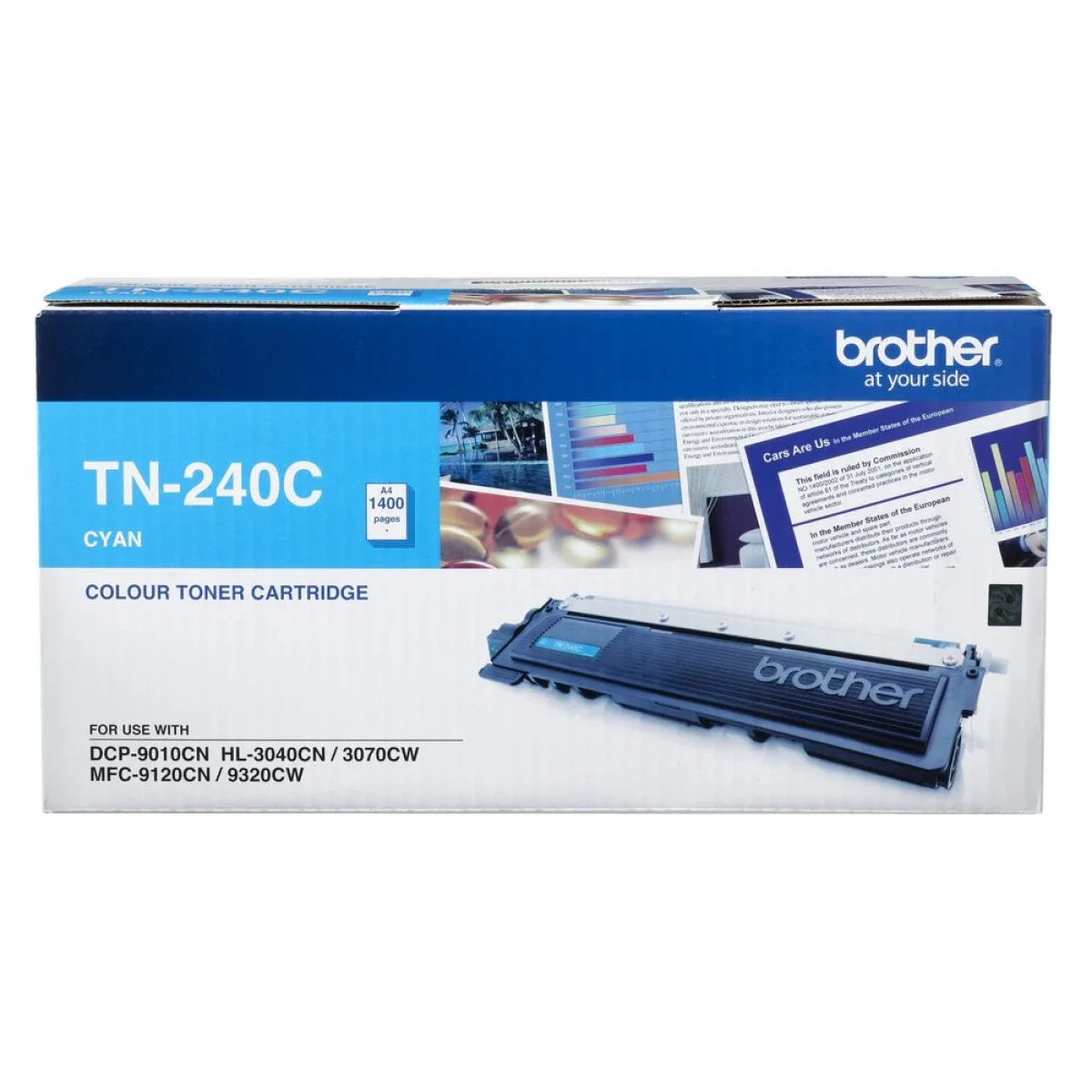 BROTHER TN-240C Original Cyan Toner Cartridge, 1,400 Pages