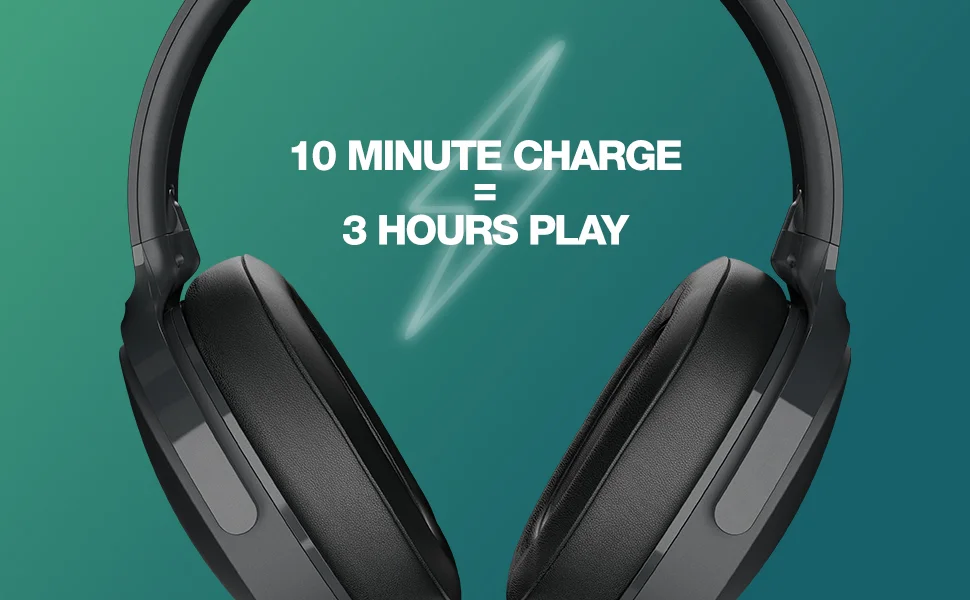 سماعات رأس Skullcandy Hesh ANC لاسلكية بتقنية Bluetooth فوق الأذن مع إلغاء الضوضاء النشط وبطارية 22 ساعة، أسود حقيقي - Thumbnail 10