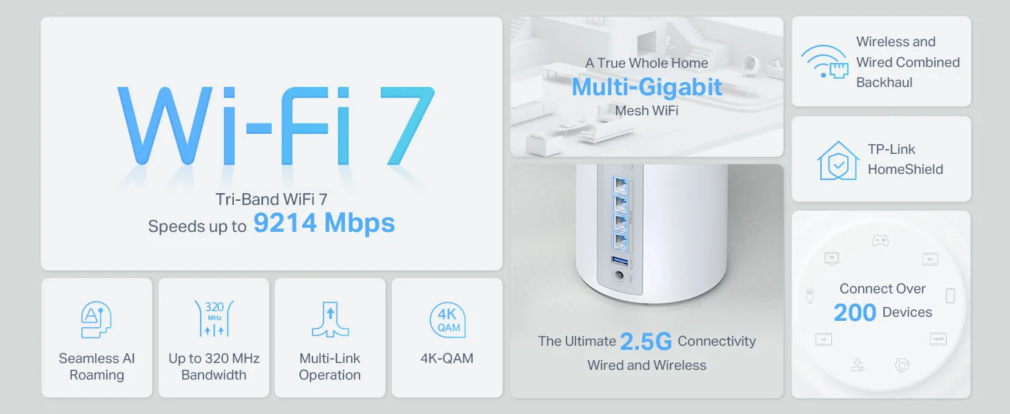 TP-LINK Deco BE65 BE9300 Tri-Band Wi-Fi 7 Mesh System 2.5G 1-Pack - Image 11