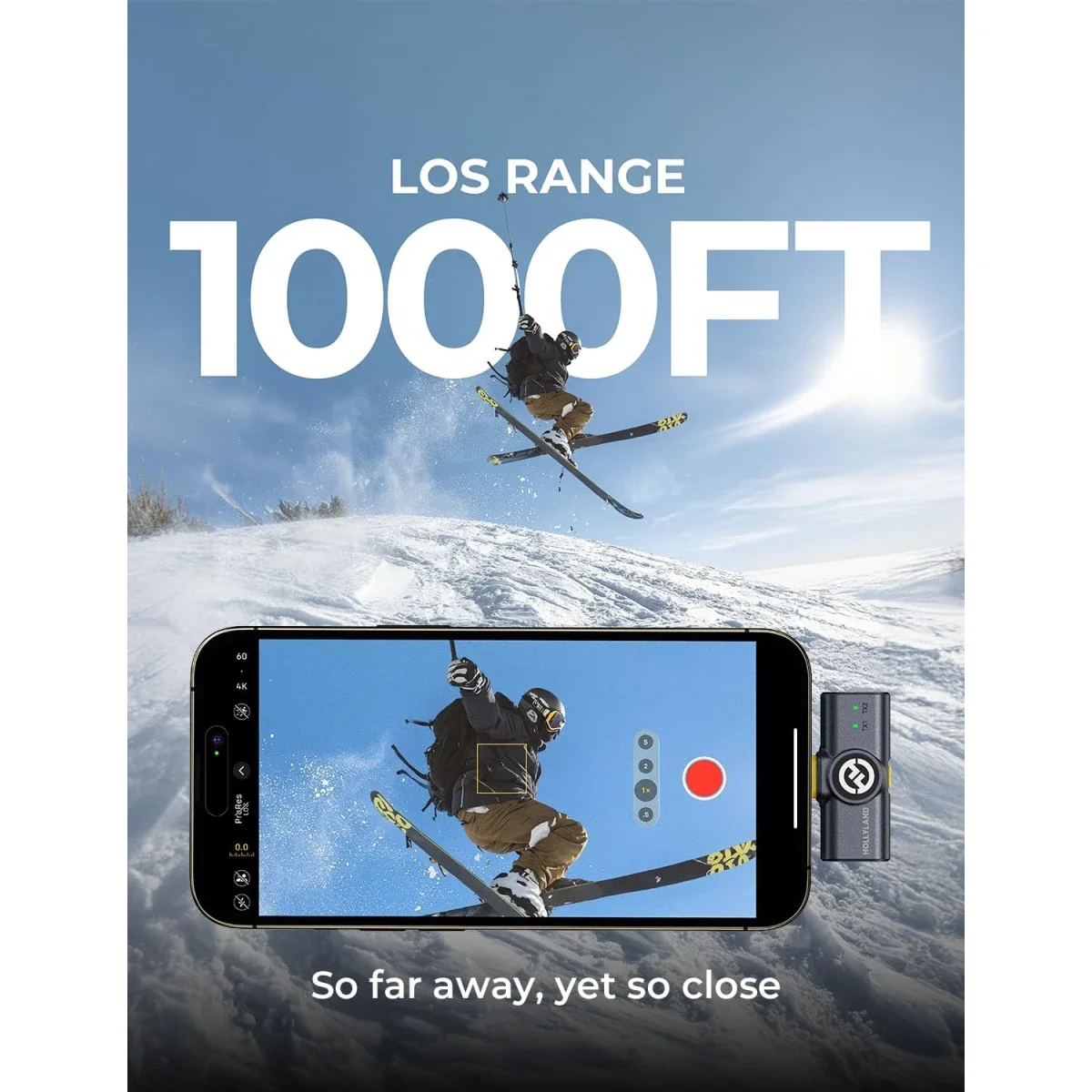Hollyland LARK M2 Combo Wireless Lavalier Microphone System, Type-C & Lightning, 1000ft Range, Black - Thumbnail 6