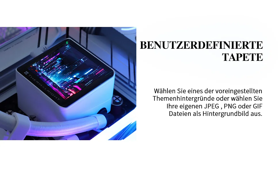مبرد مائي للمعالج Thermalright Frozen Vision 360 باللون الأبيض مع مروحة PWM مقاس 120 مم وشاشة IPS LCD مقاس 2.88 إنش - Image 11