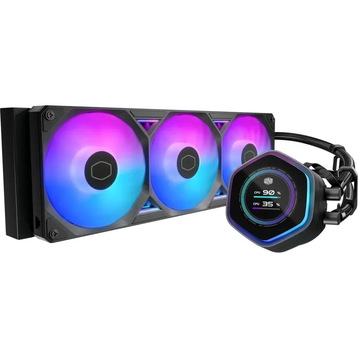 Cooler Master MasterLiquid ATMOS II 360 LCD Black ARGB AIO CPU Liquid Cooler