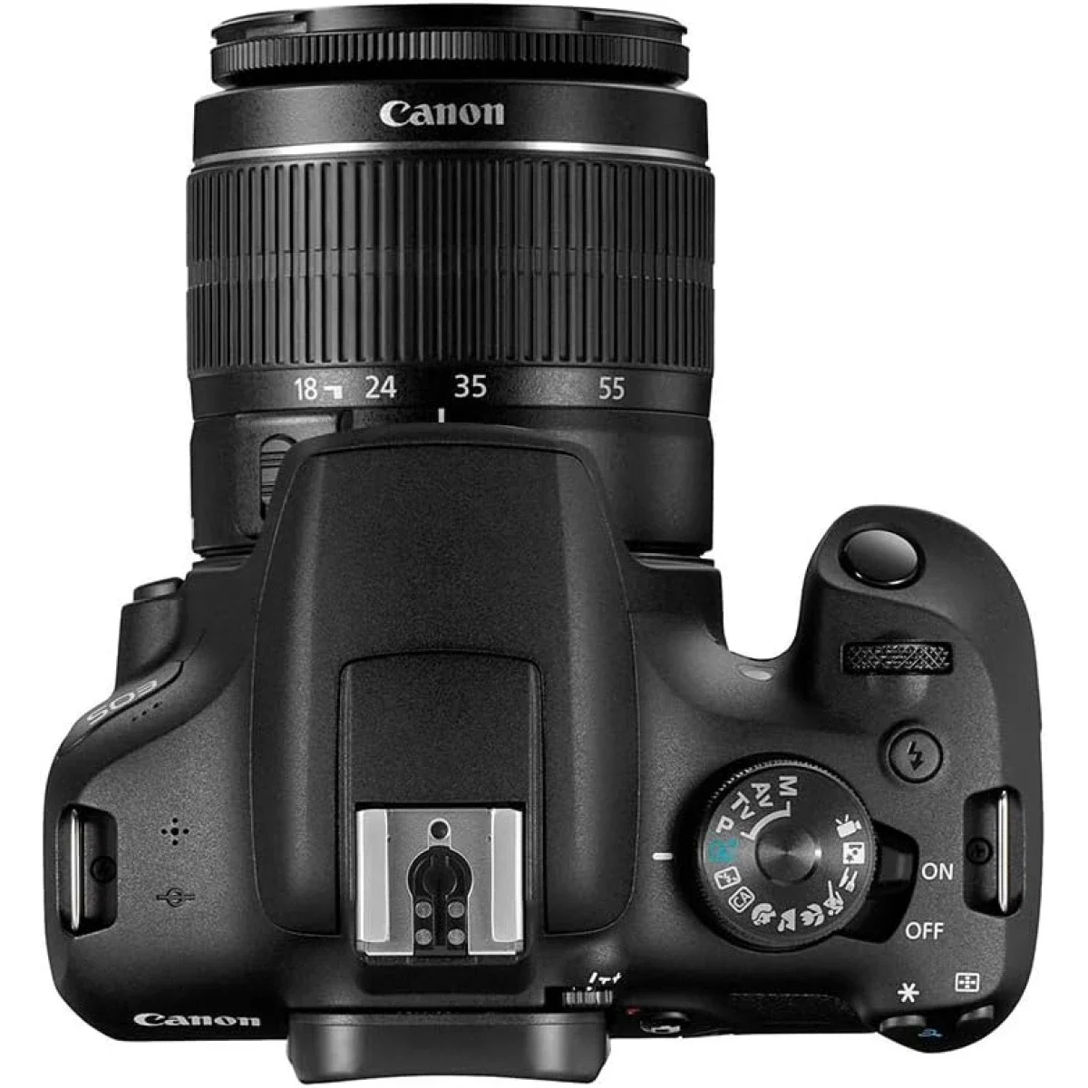 كاميرا Canon EOS 2000D DSLR بدقة 24.2 MP مع عدسة EF-S 18-55 مم IS II - أسود - Image 2