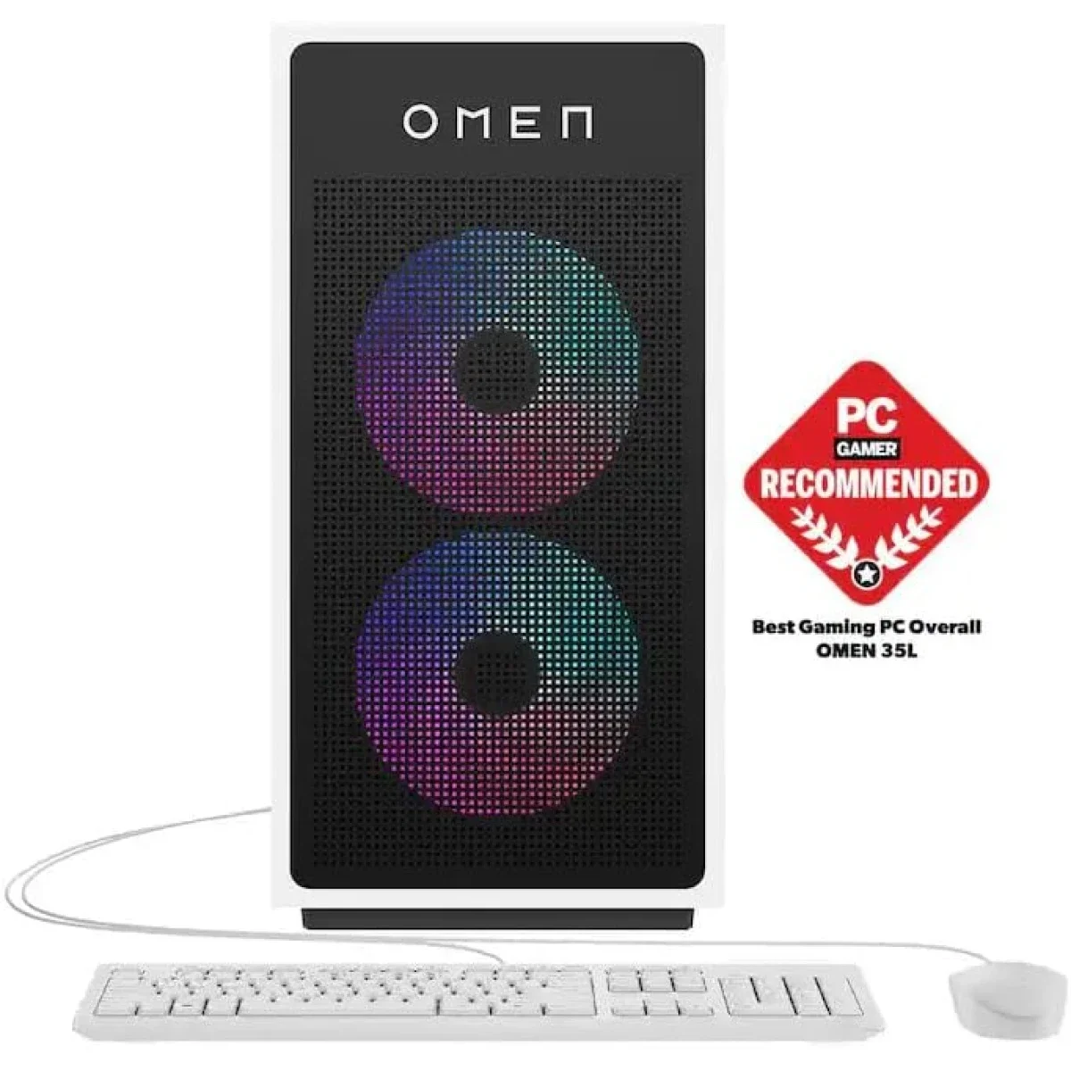 كمبيوتر مكتبي للألعاب HP OMEN 35L GT16-0344 AI Ryzen 7 8700F RTX 5060 Ti 16GB DDR7 رام 16GB SSD 1TB أبيض - Image 3