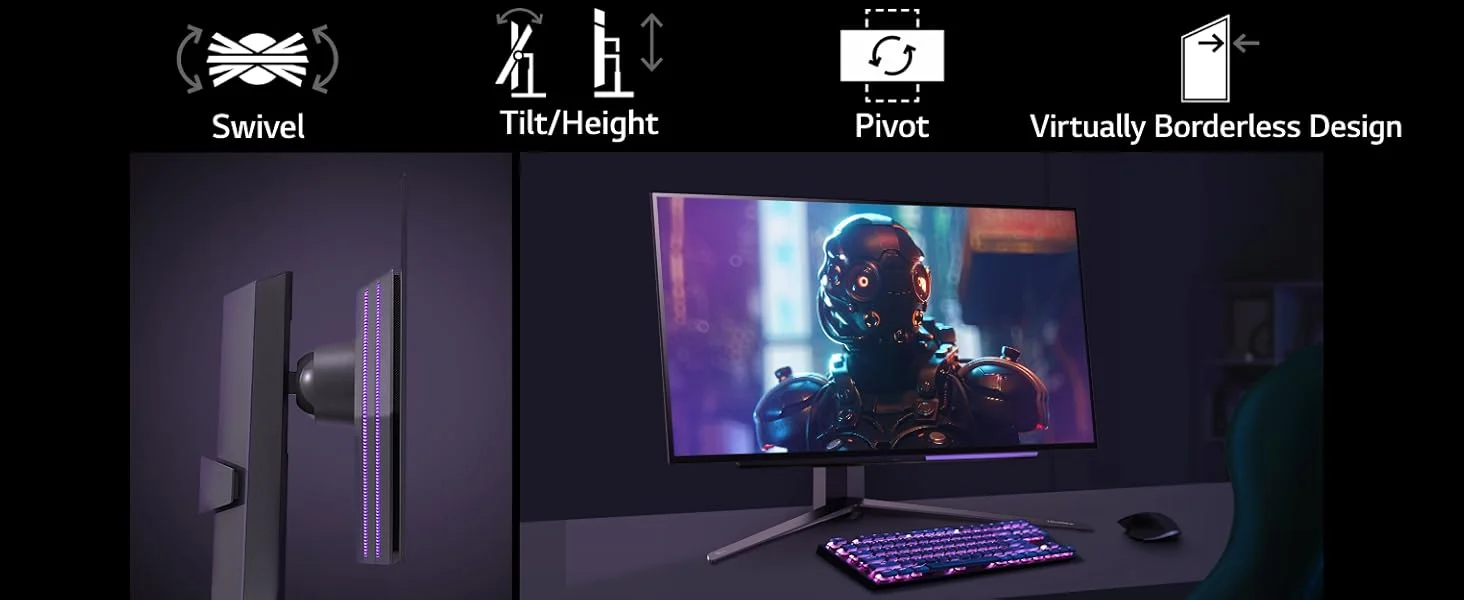 شاشة ألعاب LG 27GR95QE-B UltraGear OLED QHD مقاس 27 إنش، 240Hz، 0.03ms، HDR10، HDMI 2.1 - Thumbnail 22