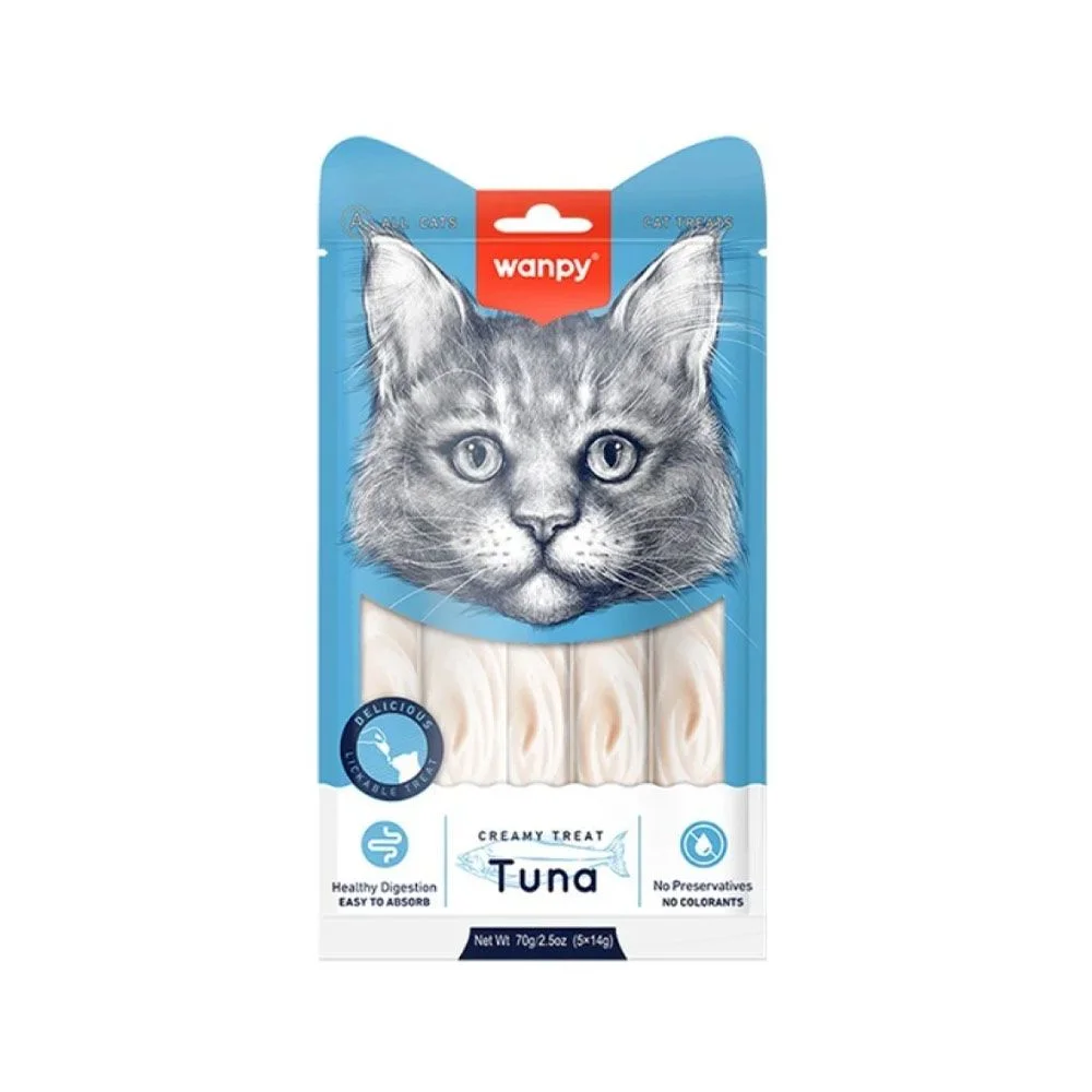 Wanpy Creamy Treats Tuna, 5 x 14 g