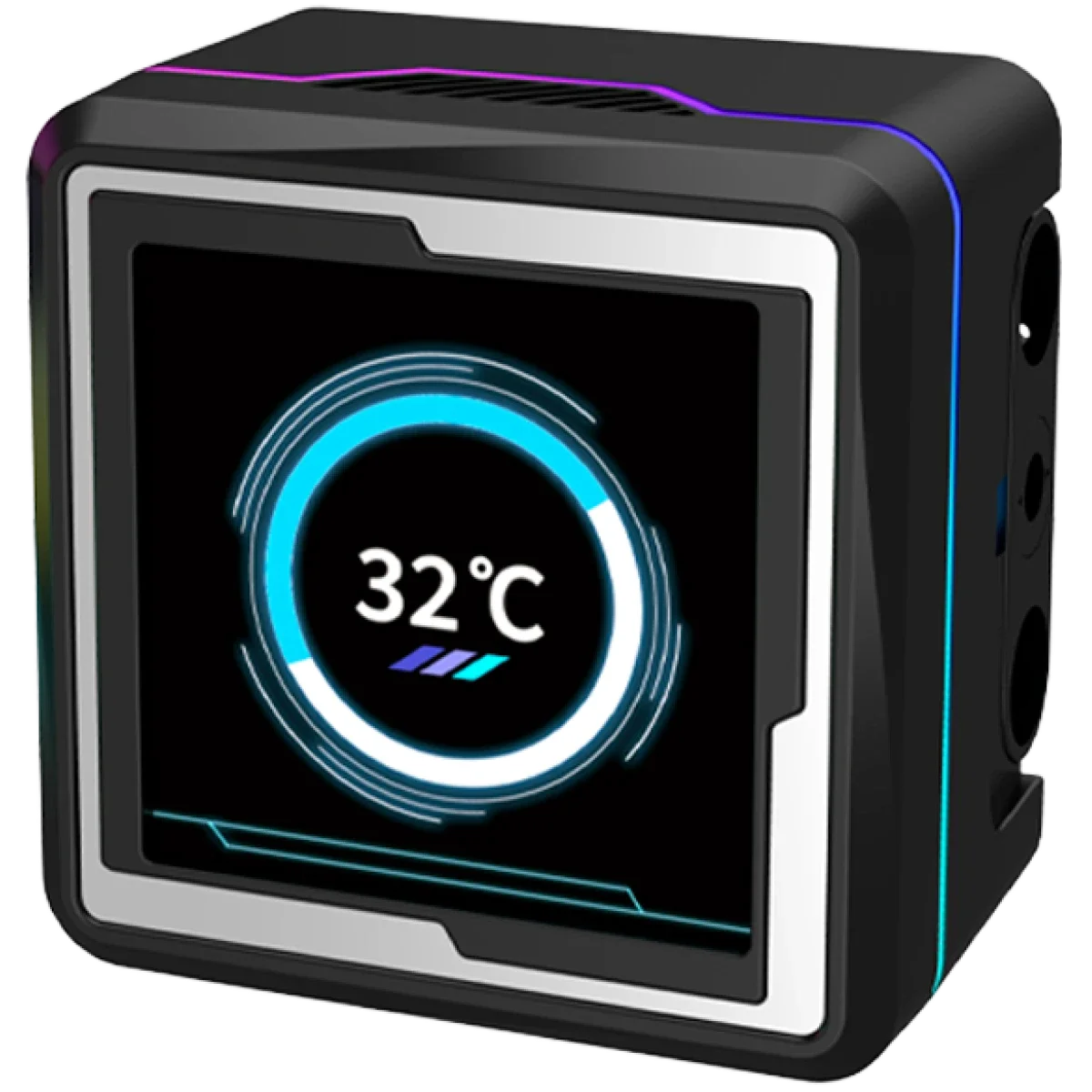 نظام تبريد مائي AIO Raidmax LM360 ARGB مع شاشة LCD مقاس 360 مم أسود - Thumbnail 2