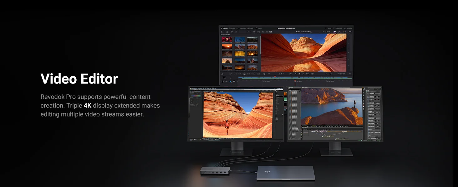 محطة إرساء لابتوب Ugreen USB-C 13 في 1 مع عرض ثلاثي 4K - Image 23