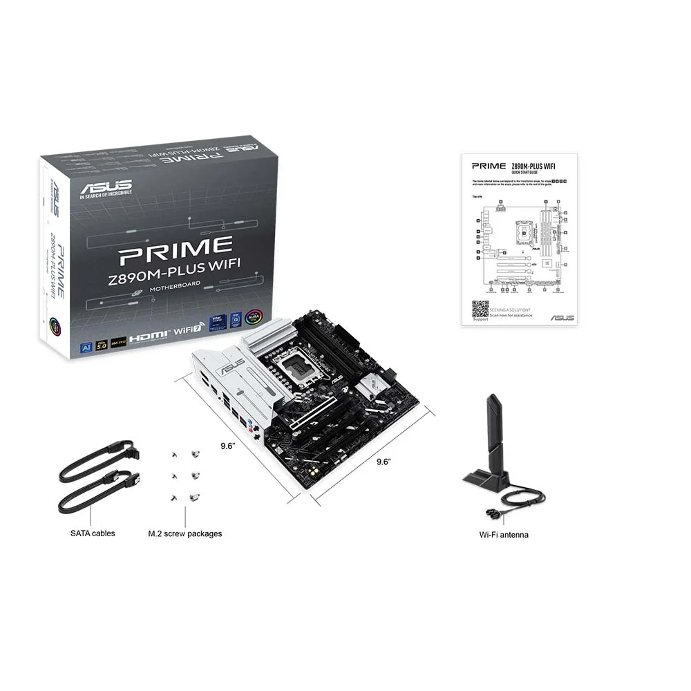 لوحة أم Asus بمقبس LGA1851 وواي فاي PRIME Z890M-PLUS WIFI 90MB1J80-M0EAY0 - Thumbnail 6