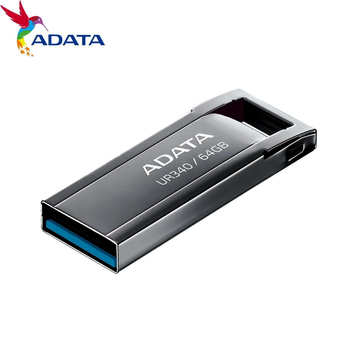 فلاش USB ADATA UR340 بسعة 64GB، أسود، USB 3.2 Gen 1