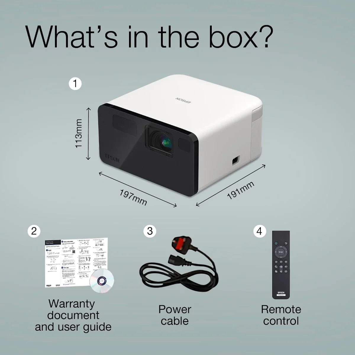 EPSON EF-21W Mini Full HD Laser Projector with Google TV, 1,000 Lumens, Warm White - Thumbnail 3