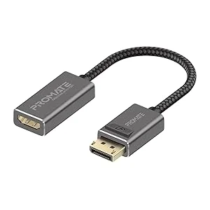 محول DisplayPort إلى HDMI من Promate MediaLink-DP بدقة 4K 60Hz مع موصلات مطلية بالذهب وكابل نايلون - Thumbnail 7