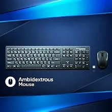 مجموعة لوحة مفاتيح وفأرة لاسلكية Lenovo 100 بتخطيط عربي/إنجليزي - Image 6