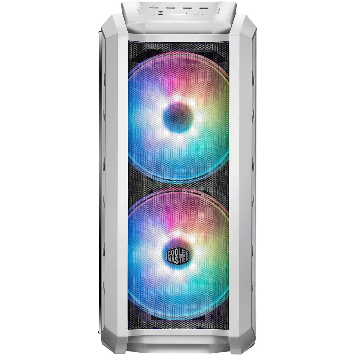Cooler Master MasterCase H500P Mesh ARGB Mid-Tower PC Case with Tempered Glass Side Panel - White - Thumbnail 4