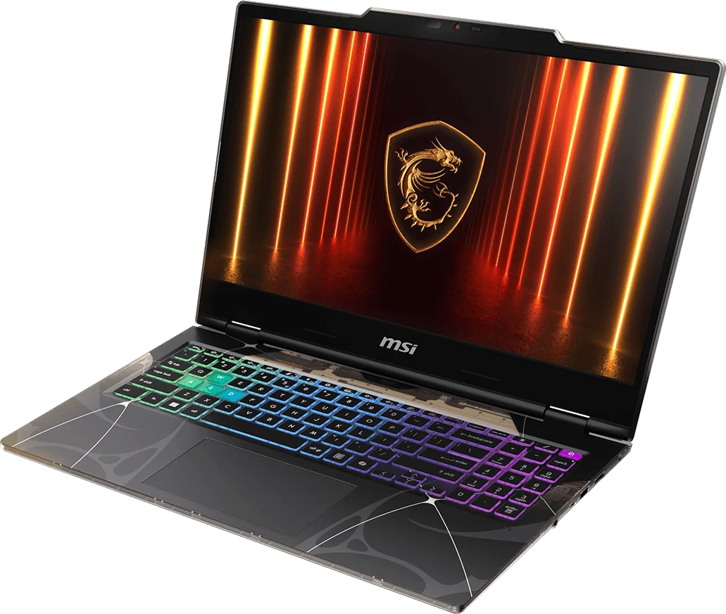 MSI Cyborg 15 (2025) B2RWFKG Gaming Laptop, Intel Core 7 240H, RTX 5060, 15.6-inch FHD IPS 144Hz, 16GB RAM, 512GB SSD, Translucent Black - Image 12