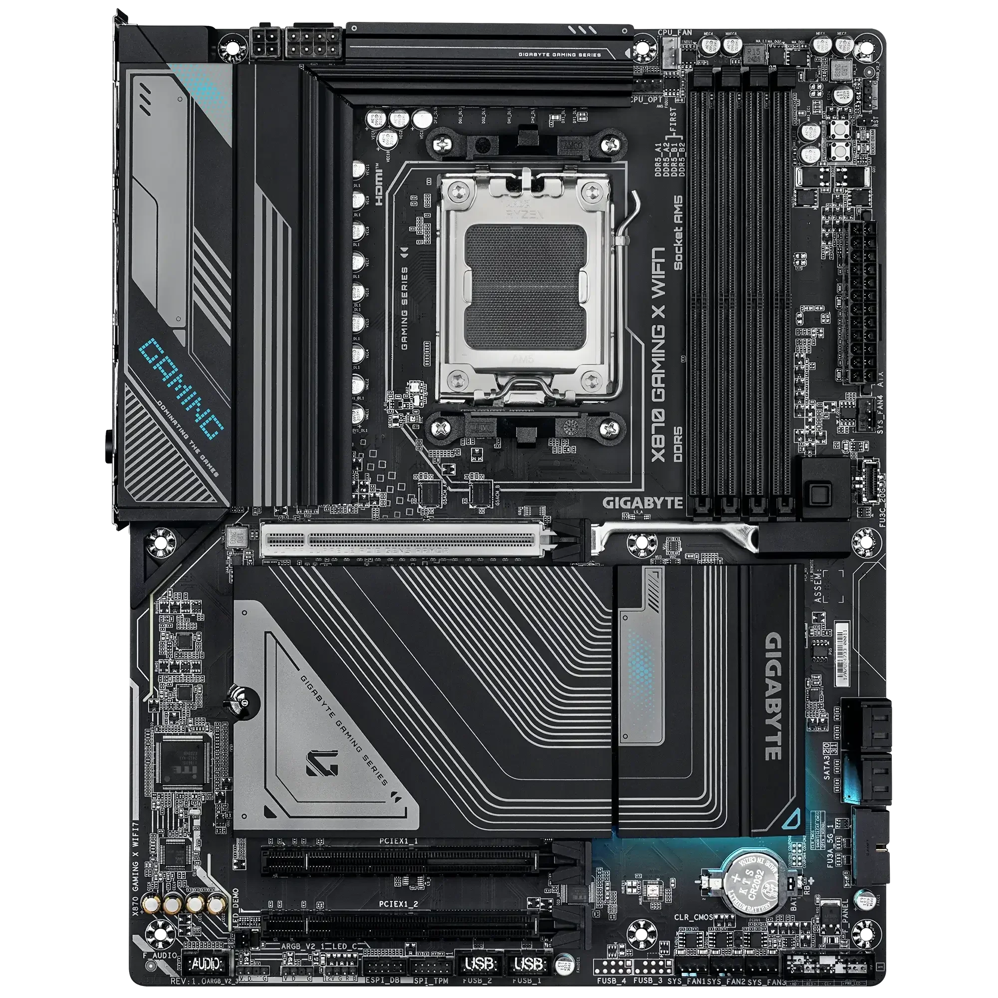 لوحة كمبيوتر GIGABYTE X870 Gaming X WiFi 7 Bluetooth DDR5 لمعالجات AMD AM5 - Thumbnail 3