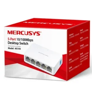 سويتش مكتبي MERCUSYS MS105 بخمسة منافذ بسرعة 10/100Mbps - Image 5