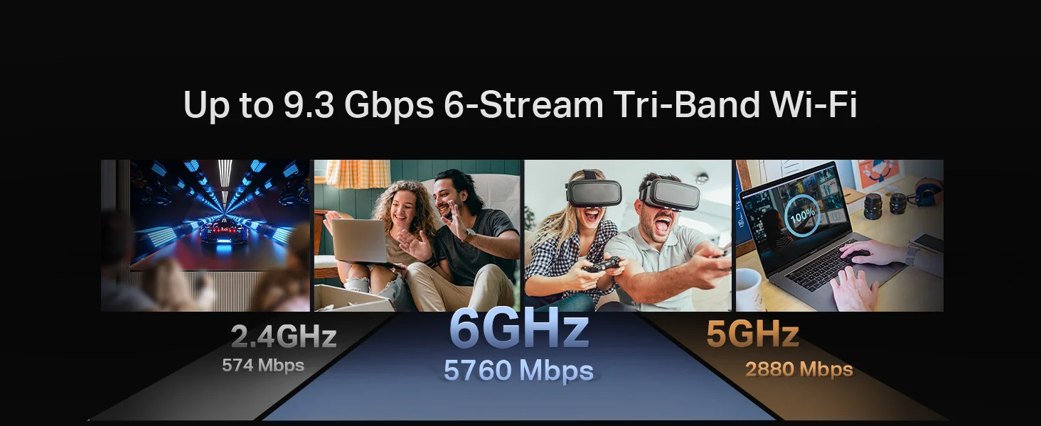راوتر TP-LINK Archer BE550 BE9300 ثلاثي النطاق Wi‑Fi 7 مع منافذ 2.5G كاملة وUSB 3.0 - Thumbnail 11