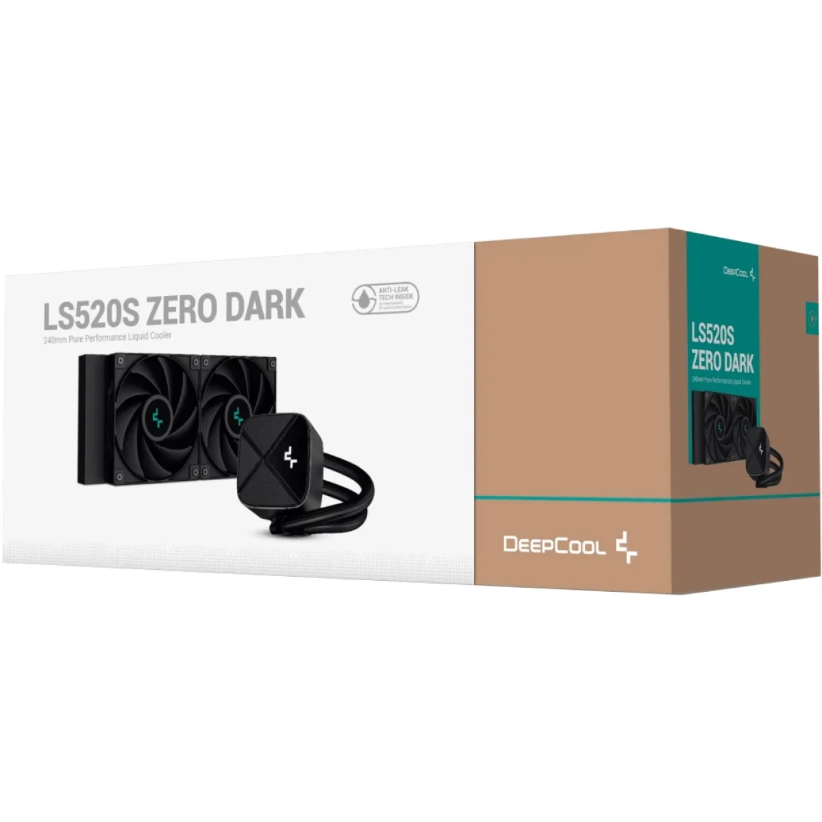 مبرد سائل للمعالج DeepCool LS520S ZERO DARK AIO مقاس 240mm بسرعة 3100RPM وقدرة 280W أسود - Image 1