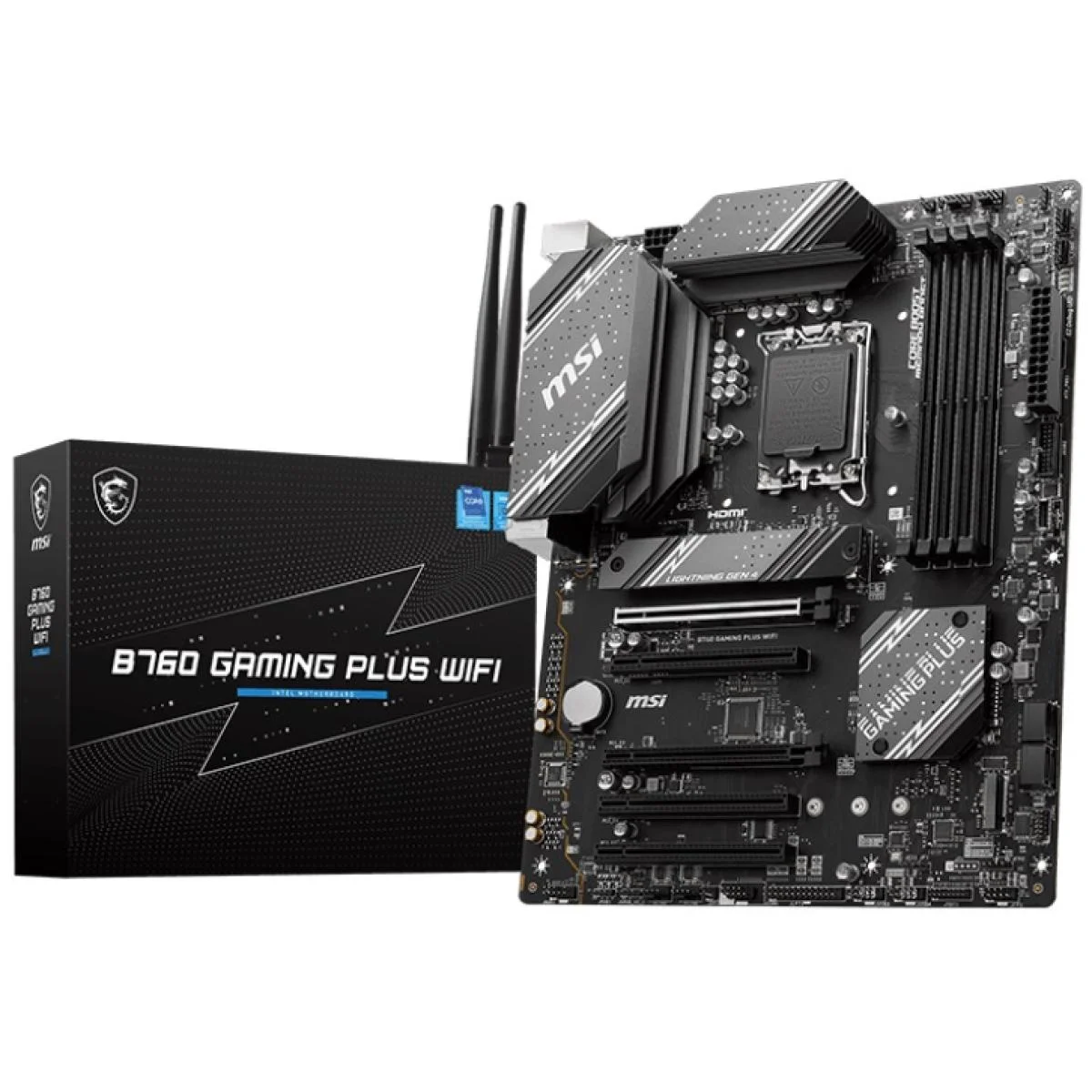 MSI B760 GAMING PLUS WIFI ATX Gaming Motherboard, LGA 1700, DDR5, Wi-Fi 6E