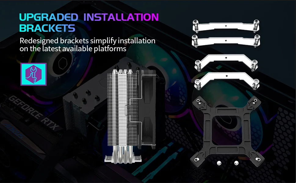 مبرد هوائي للمعالج Cooler Master Hyper 212 Spectrum V3 بإضاءة RGB - Thumbnail 12