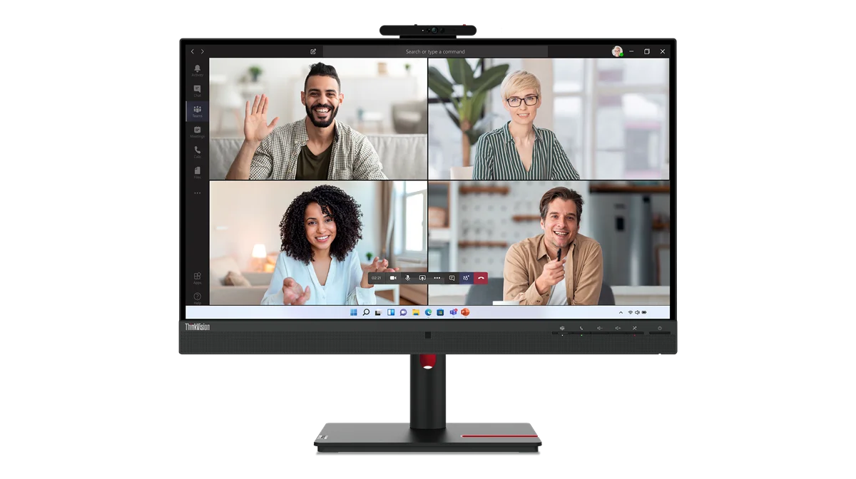 شاشة مؤتمرات Lenovo ThinkVision T27hv-30 مقاس 27 إنش QHD IPS بتردد 74Hz مع كاميرا 5MP IR+RGB - Thumbnail 8