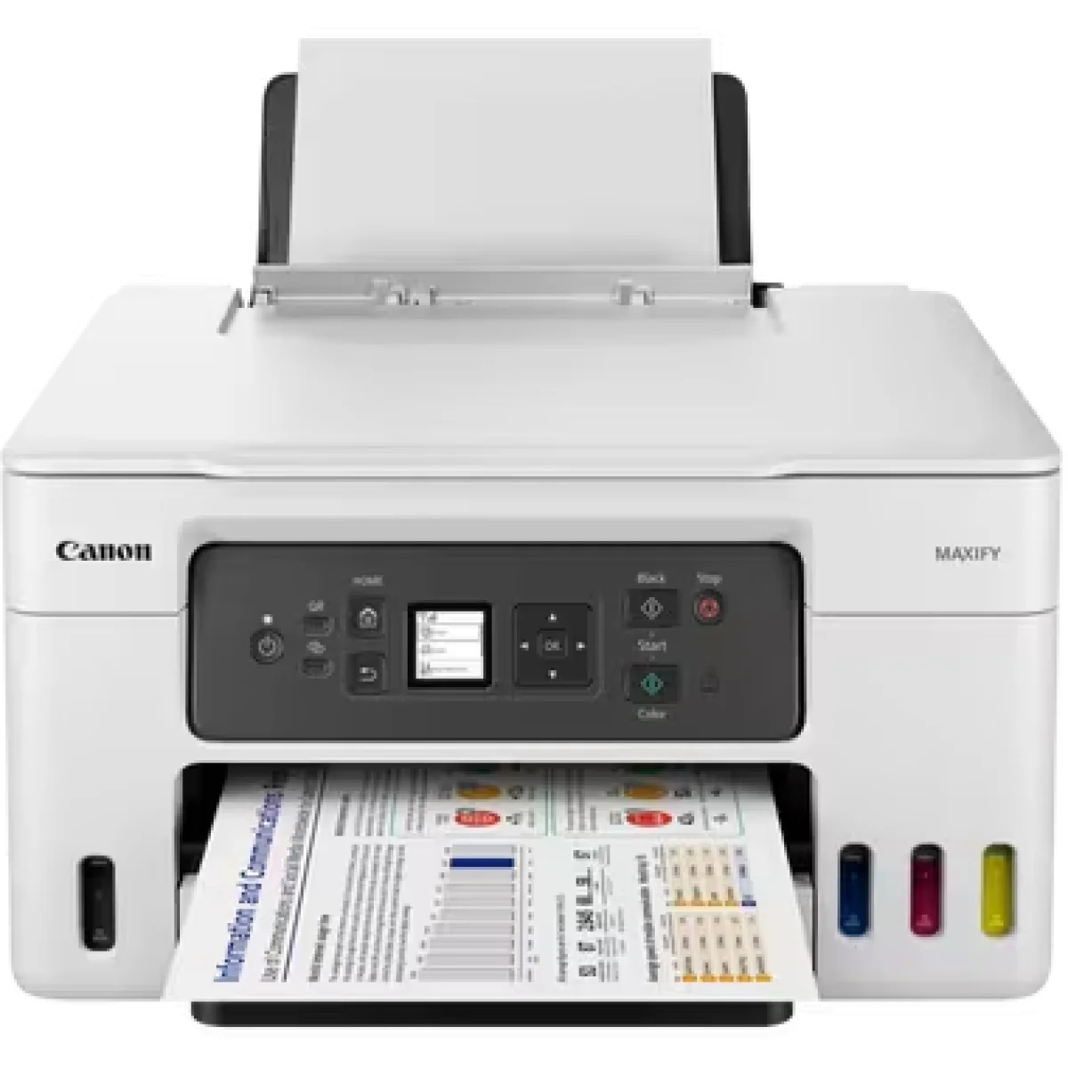طابعة Canon MAXIFY GX3040 لاسلكية 3 في 1 بخزان حبر قابل لإعادة التعبئة - أبيض - Thumbnail 2