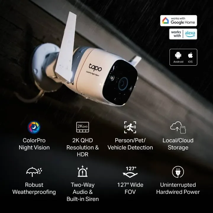 TP-LINK Tapo C325WB ColorPro 2K QHD Outdoor Security Camera - Image 4