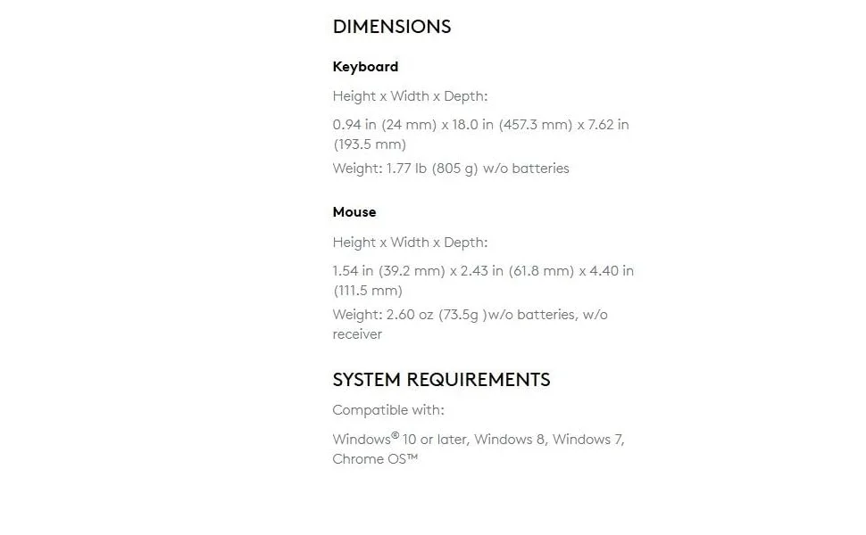 مجموعة لوحة مفاتيح وفأرة لاسلكية Logitech MK540 مع مستقبل USB Unifying وتخطيط عربي/إنجليزي - Image 7