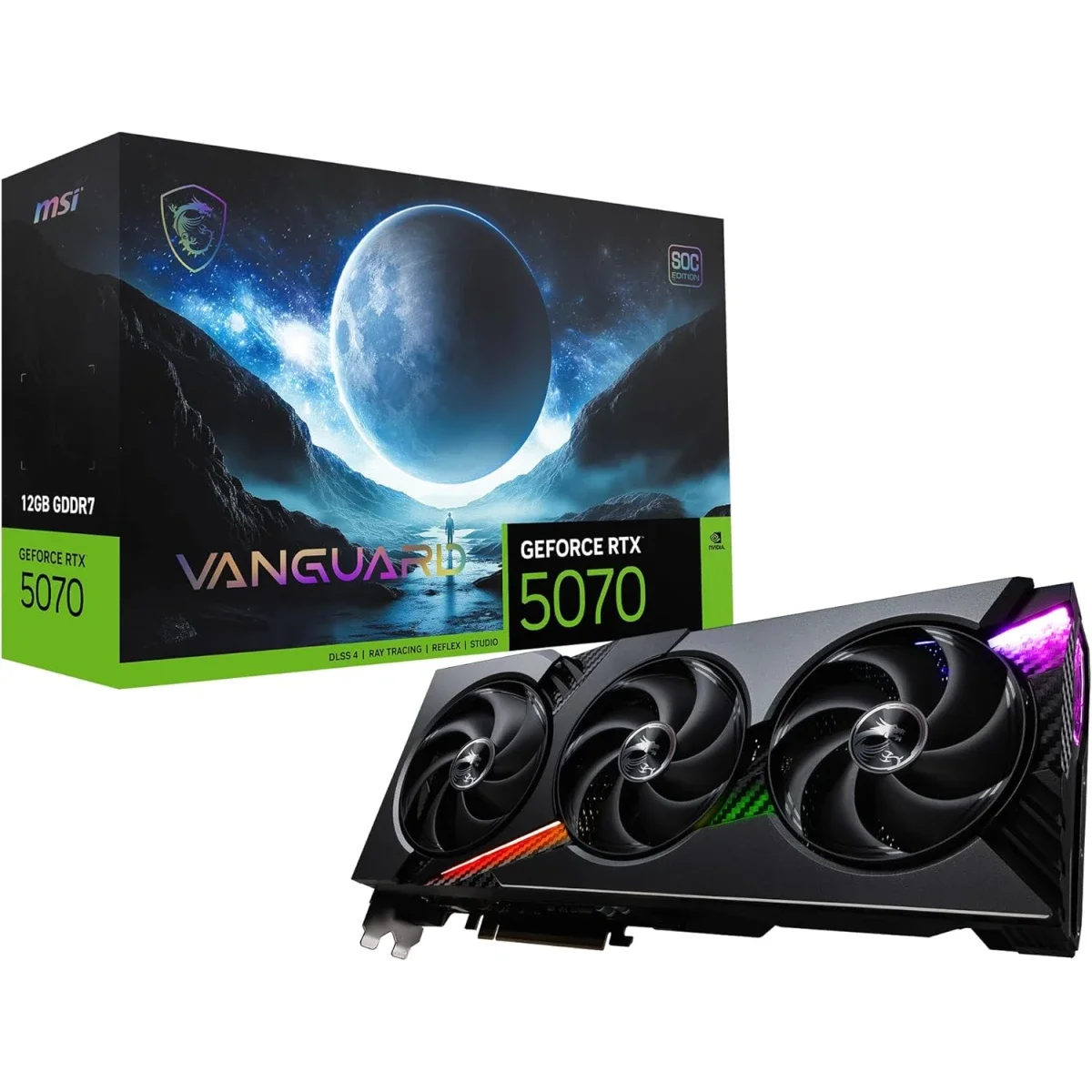 MSI GeForce RTX 5070 VANGUARD SOC 12GB GDDR7 Graphics Card