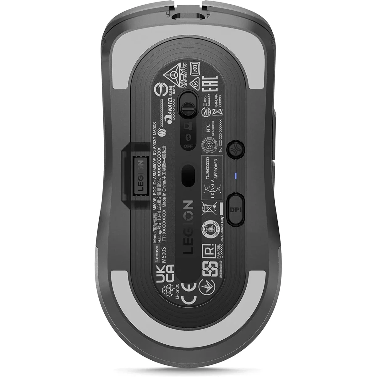 ماوس ألعاب لاسلكي Lenovo Legion M600s بدقة 19000 DPI وبطارية حتى 70 ساعة و6 أزرار - Thumbnail 7