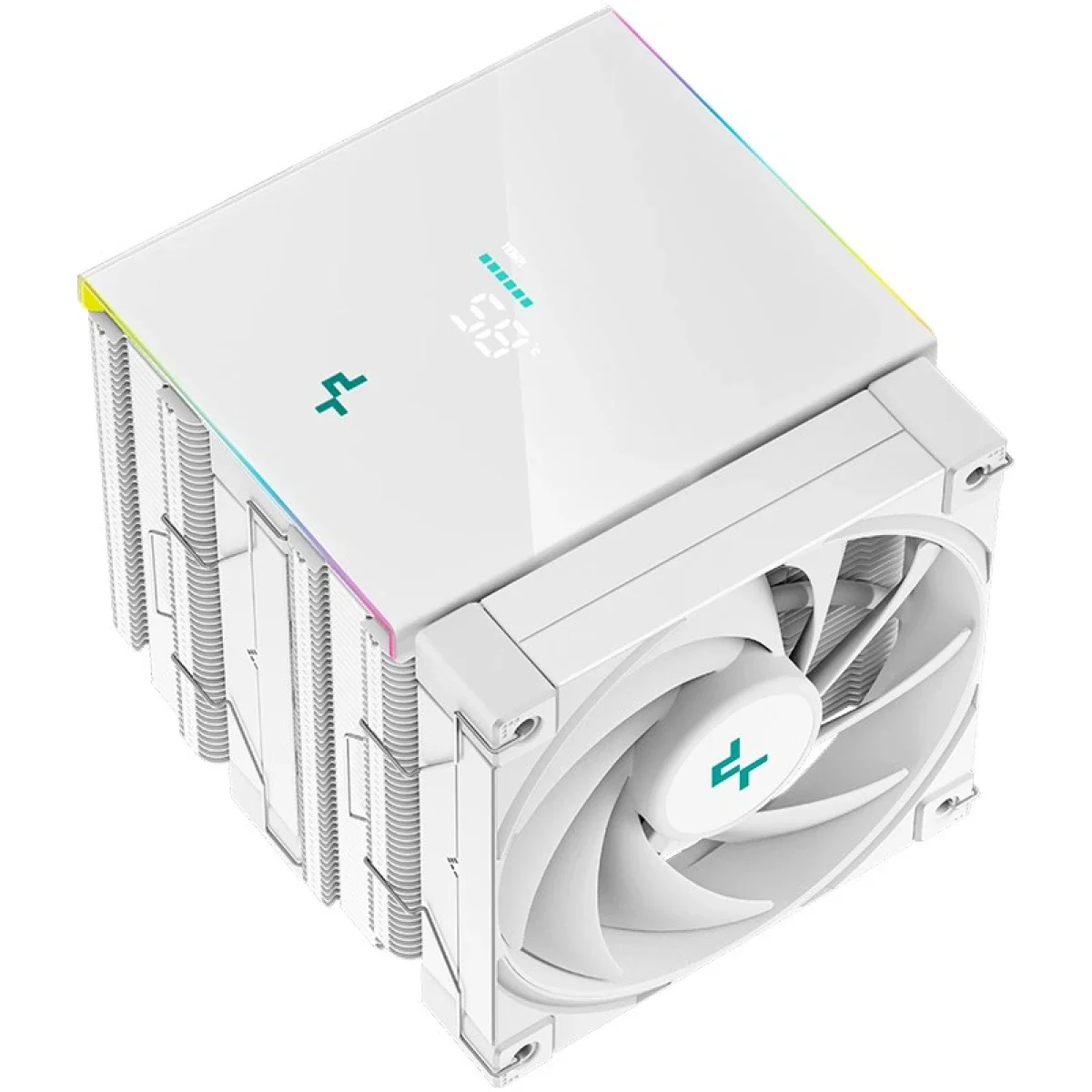 DeepCool AK620 Digital White CPU Air Cooler 260W TDP Dual-Tower with ARGB Display - Image 4
