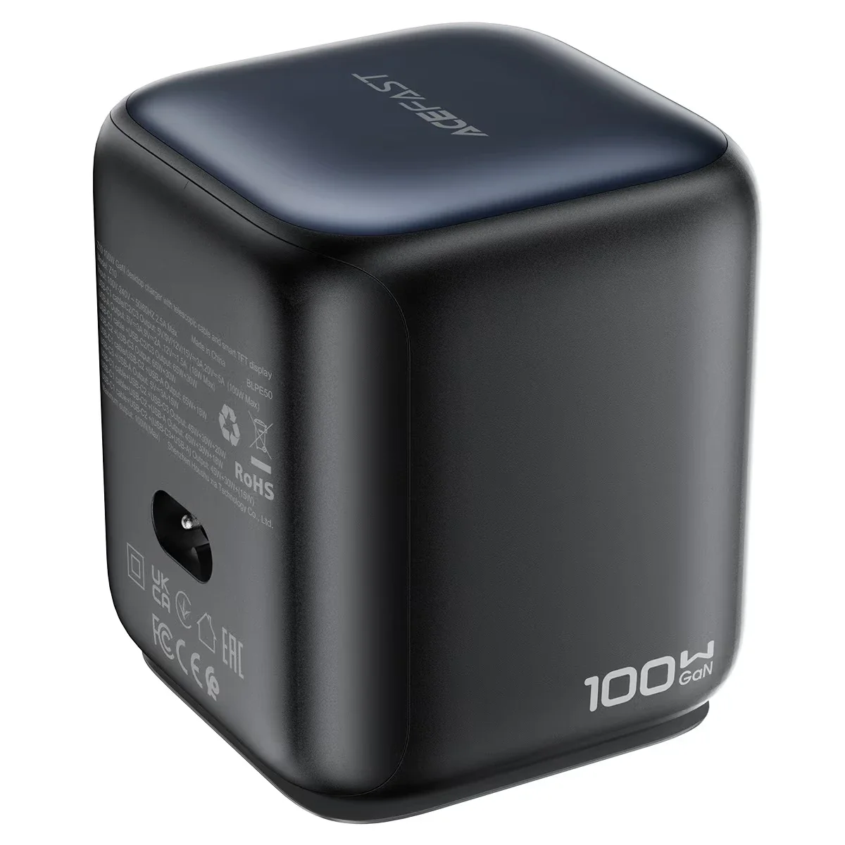 ACEFAST Z10 100W GaN Desktop Charging Station with Retractable USB-C Cable & TFT Display - Thumbnail 3