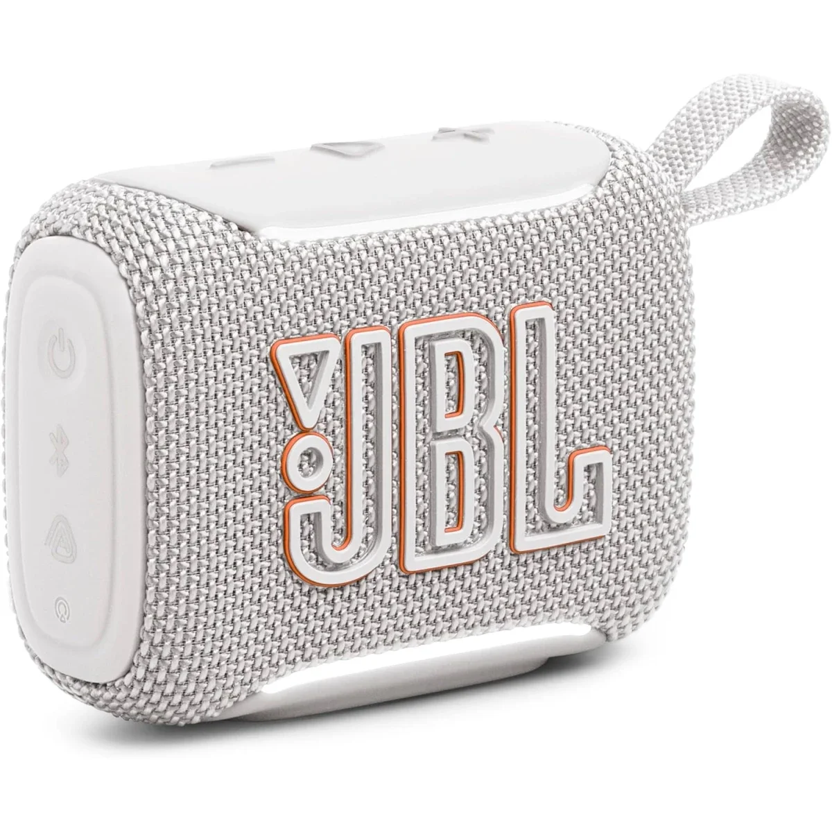 JBL Go 5 Ultra-Portable Waterproof Bluetooth Speaker with Ambient Edge Lighting, White
