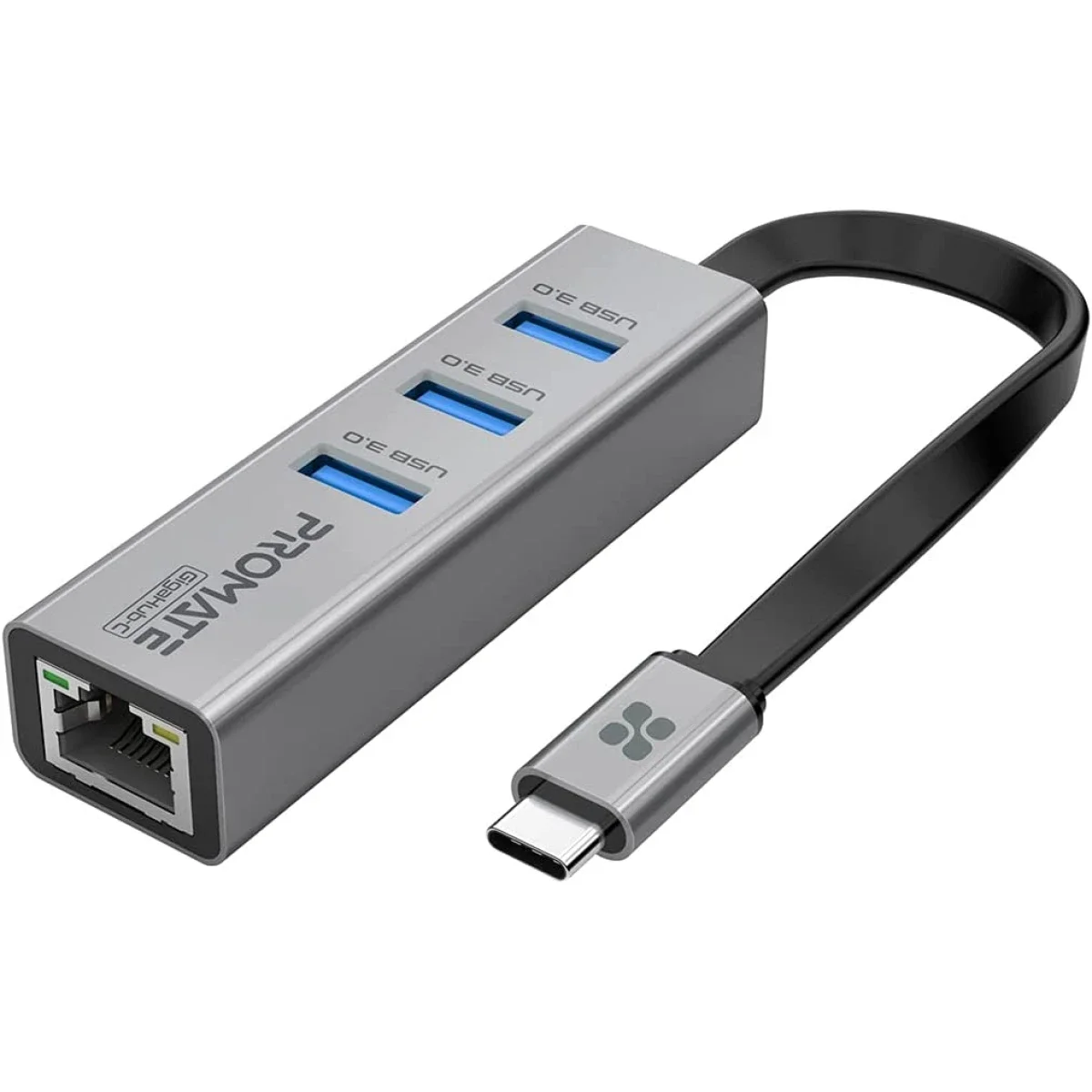 موزع USB-C إلى إيثرنت جيجابت مع 3 منافذ USB 3.0 من Promate GigaHub-C - Image 1