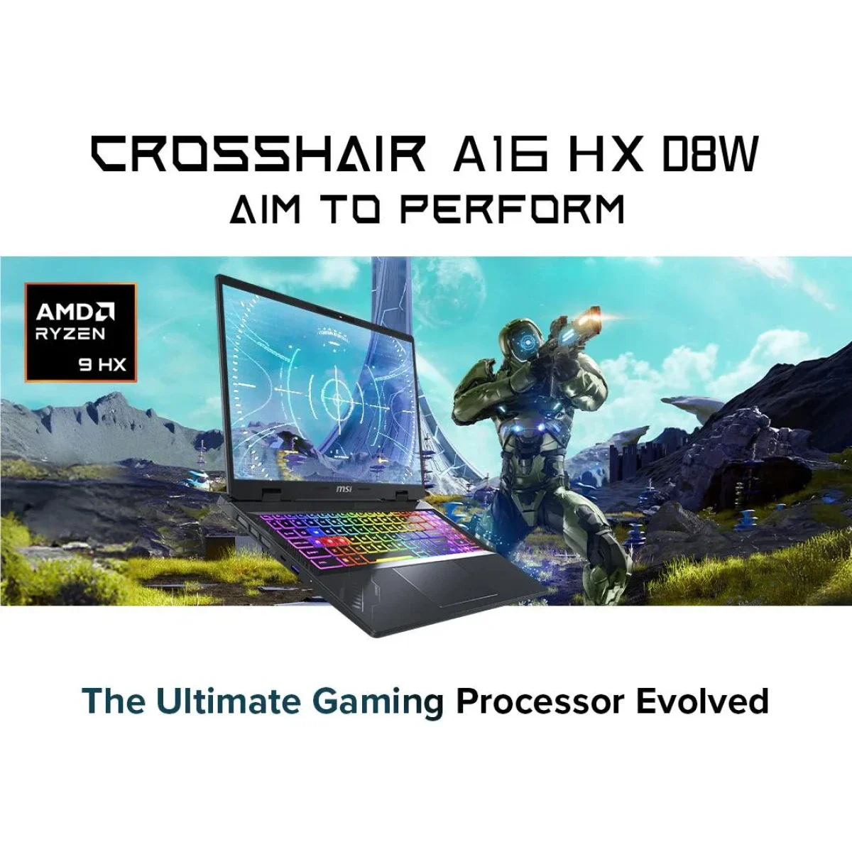 MSI Crosshair A16 HX D8WFKG Gaming Laptop 16.0-Inch 2.5K IPS 240Hz Ryzen 9 8940HX RTX 5060 1TB SSD Cosmos Gray