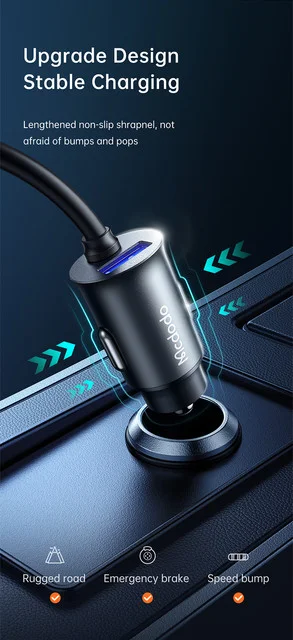 Mcdodo CC-1900 107W 4-Port USB & Type-C Car Charger with Digital Display - Thumbnail 17