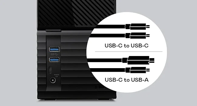 هارد ديسك خارجي مكتبي Western Digital WD My Book Duo 28TB ثنائي الفتحات RAID 0 USB 3.0 Type-C - Image 13