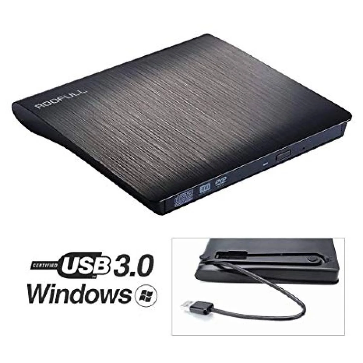 قارئ وناسخ أقراص خارجي محمول فائق النحافة USB 3.0 DVD-RW CD-RW - Image 2