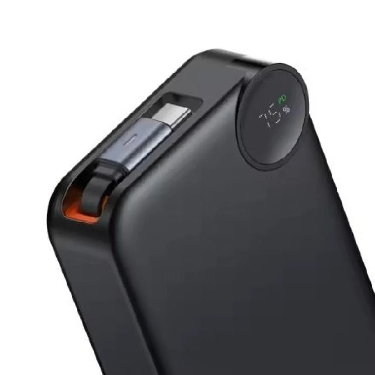 باور بانك Mcdodo MC-3870 بسعة 10000mAh وقدرة 30W مع كابل قابل للسحب وشاشة رقمية - أسود - Thumbnail 2