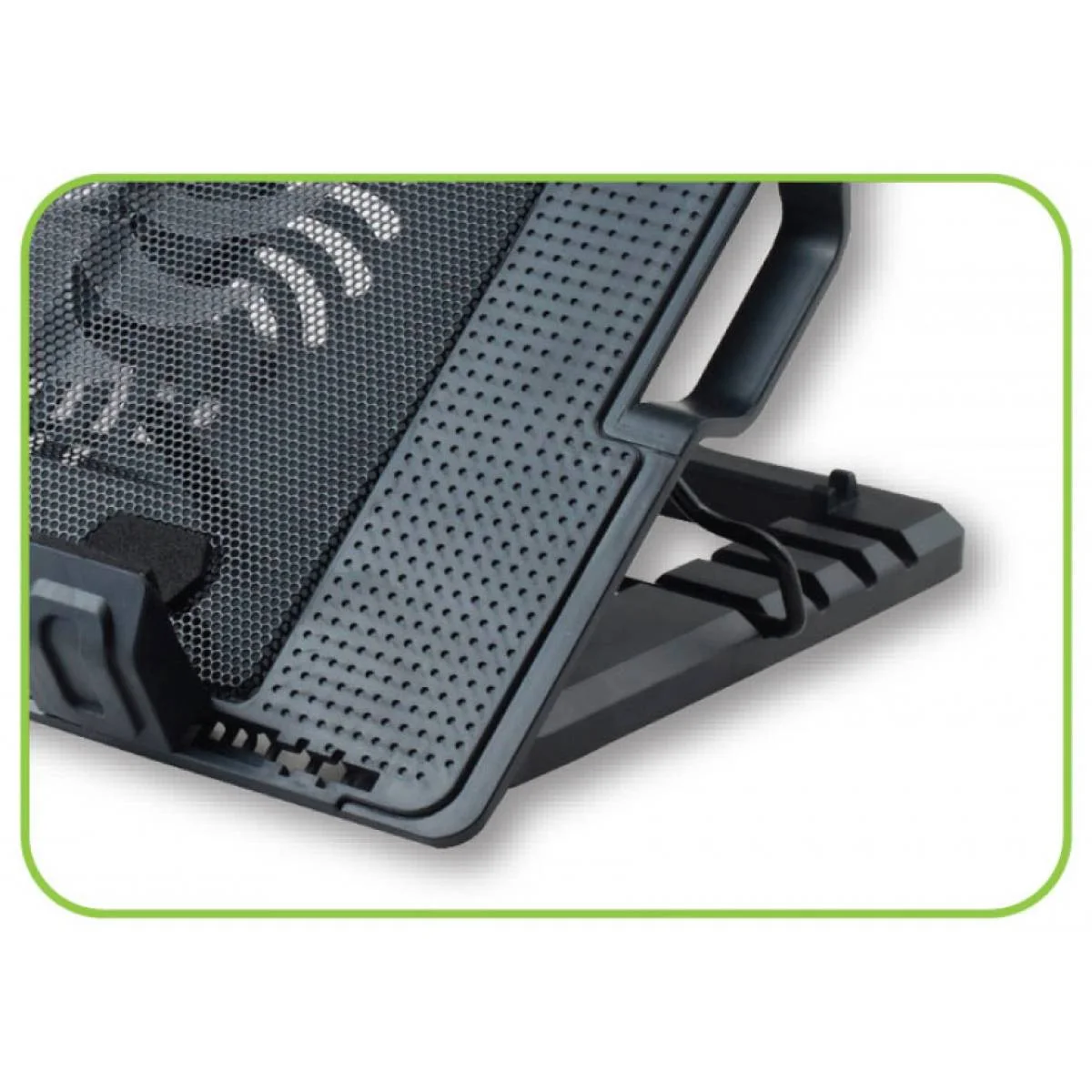 ICOOL CP12TY Laptop Cooling Stand with 140mm Blue LED Fan, 5 Height Levels and Dual USB Ports for 13–17.3 Inch Laptops - Image 8