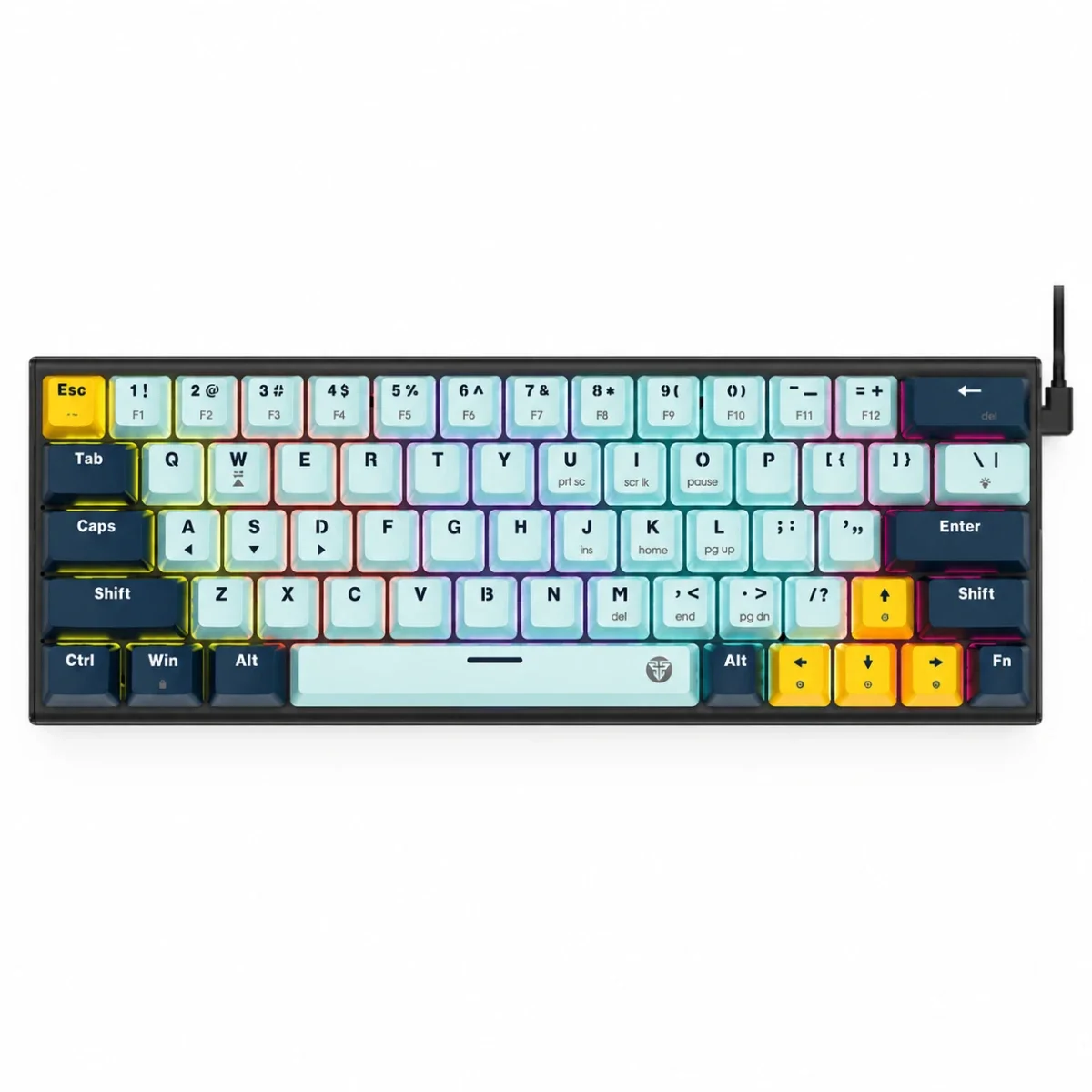 كيبورد ألعاب ميكانيكي سلكي Fantech SkyBlue / Navy بمفاتيح Rosie ATOM63 MK874V2 MIZU