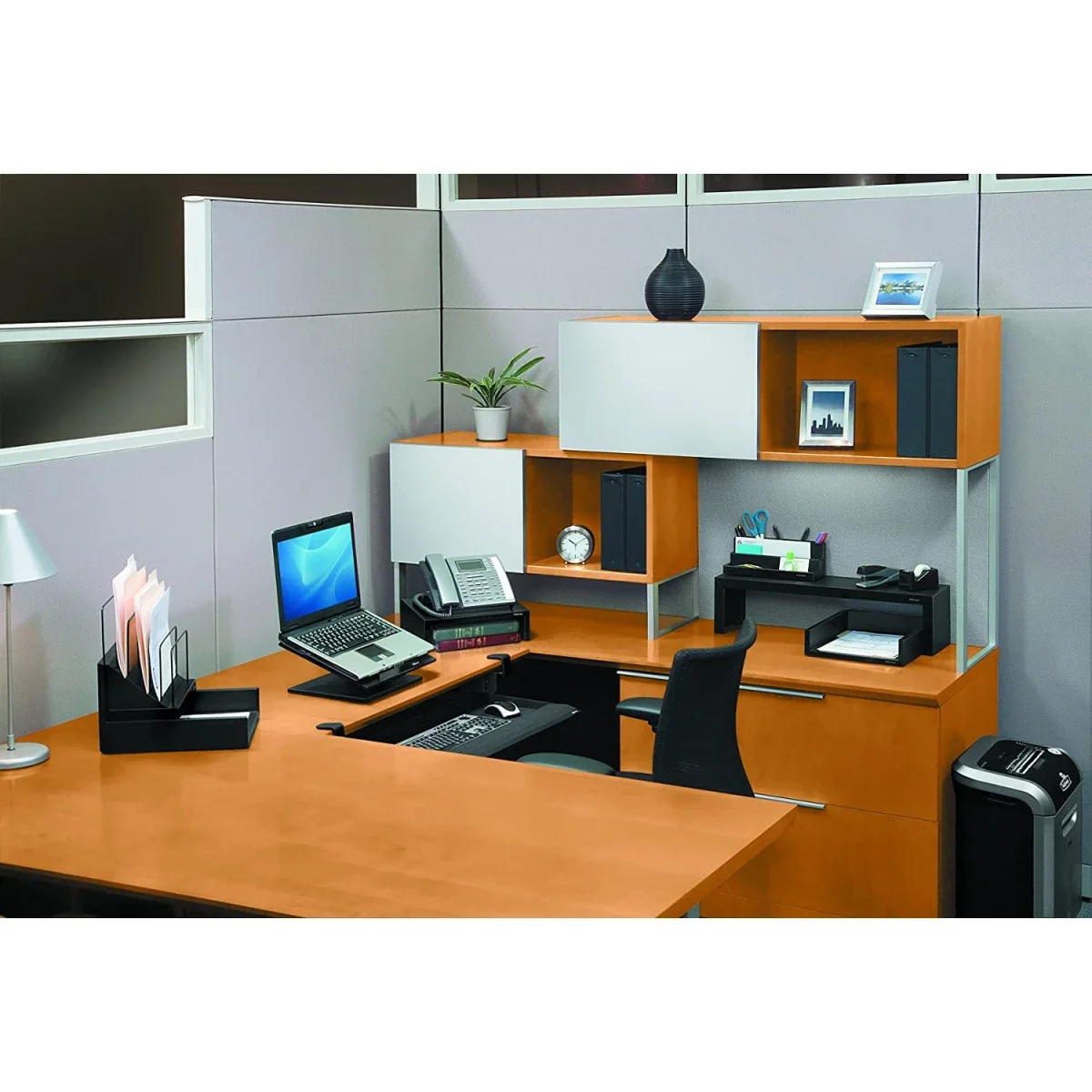 Fellowes 8038401 Designer Suites Laptop Riser, Black - Thumbnail 3