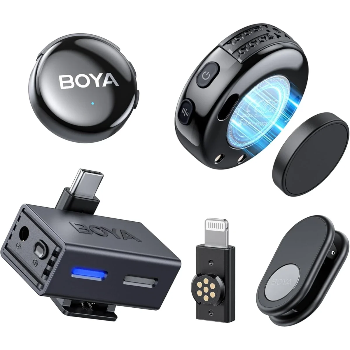Boya BOYALINK 3-03 Wireless Lavalier Microphone System with AI Noise Cancellation